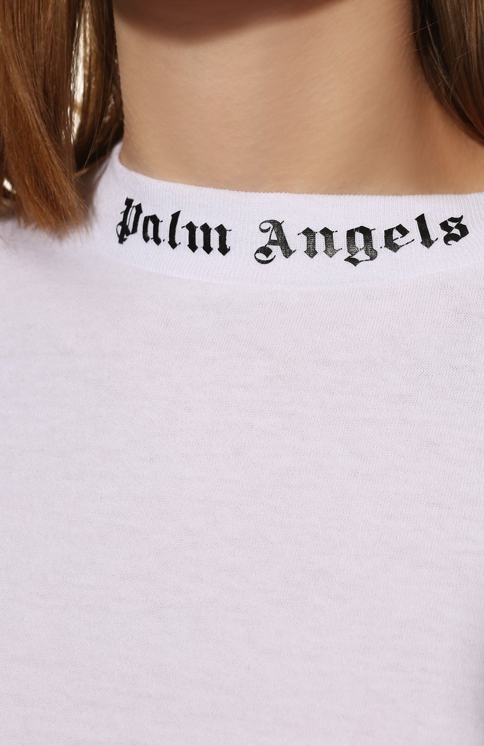 Хлопковый лонгслив PALM ANGELS белого цвета по цене 30700 руб., арт. PWAB012C99JER0010110, фото 5 Хлопковый лонгслив PALM ANGELS, арт. PWAB012C99JER0010110, фото 5