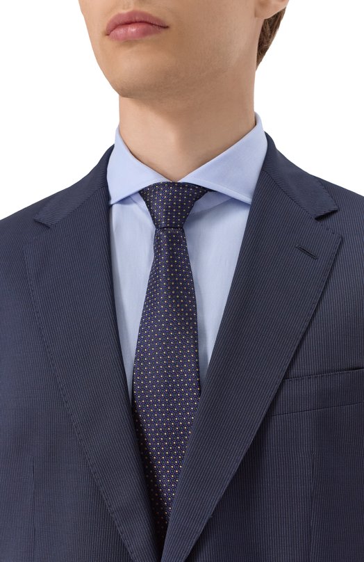 Шелковый галстук Canali 18/HJ04406 Синий  18/HJ04406 Фото 2