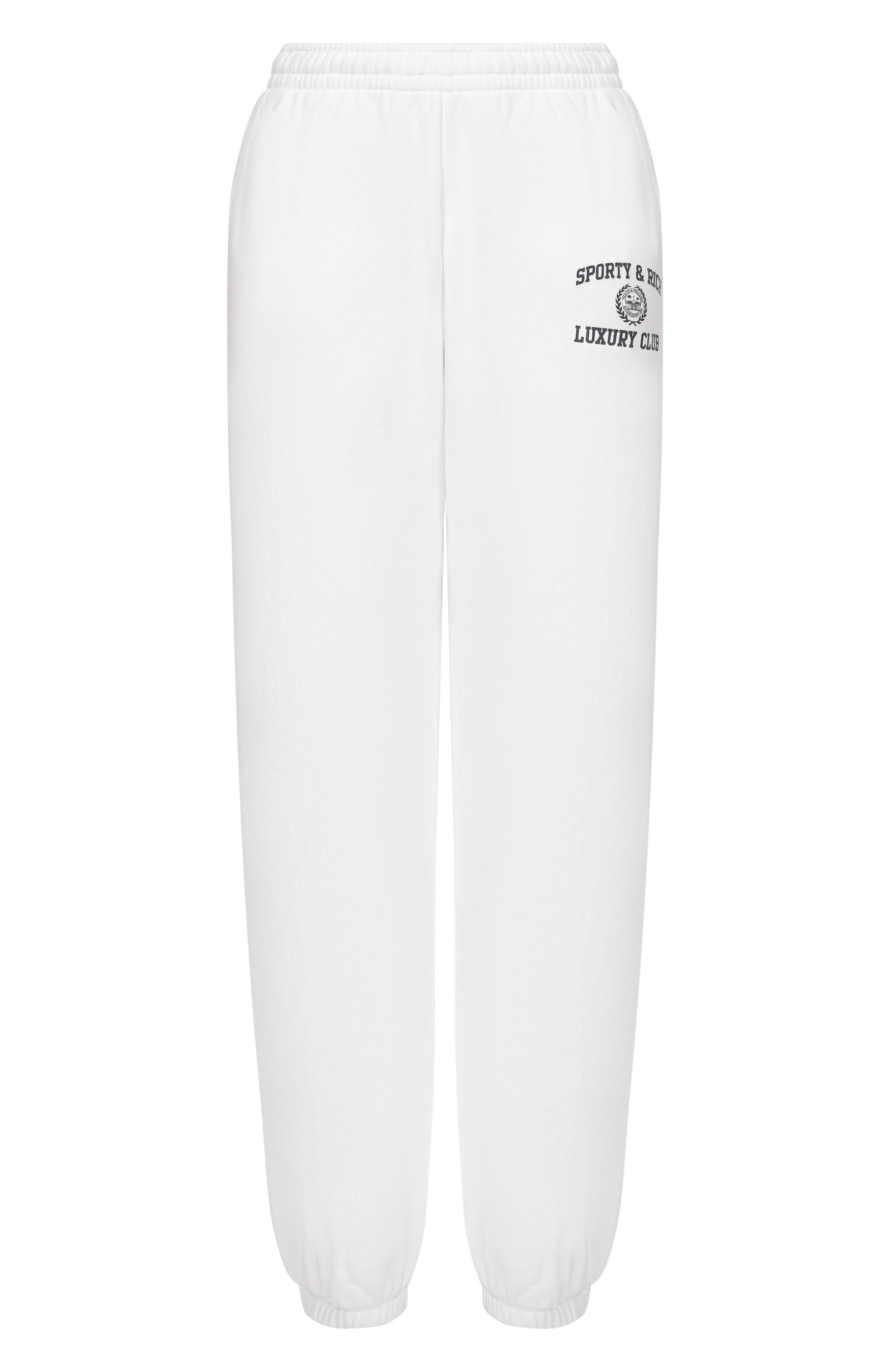 Хлопковые джоггеры luxury club SPORTY AND RICH, арт. PA0717842WH01/S&R LUXURY CLUB SWEATPANTS, фото 1