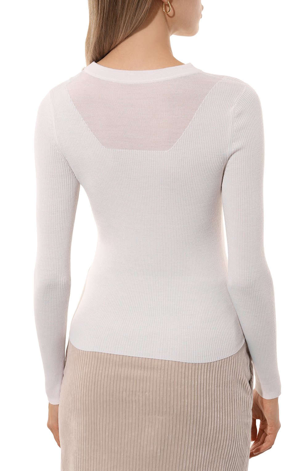 Пуловер из шерсти и шелка LORENA ANTONIAZZI, арт. I24111GM47A/2862, фото 4