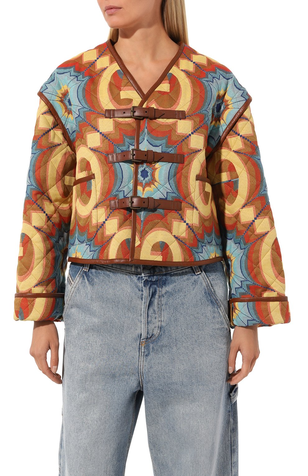 Куртка-жилет GUCCI желтого цвета по цене 504000 руб., арт. 681102 Z8AWC, фото 3 Куртка-жилет GUCCI, арт. 681102 Z8AWC, фото 3