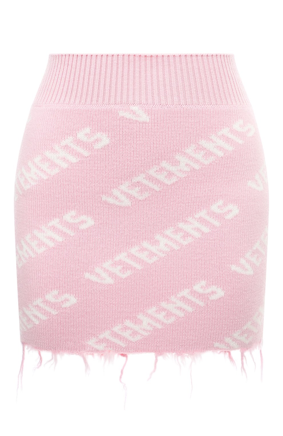 Шерстяная юбка VETEMENTS светло-розового цвета по цене 57500 руб., арт. WE63KN280P, фото 1 Шерстяная юбка VETEMENTS, арт. WE63KN280P, фото 1