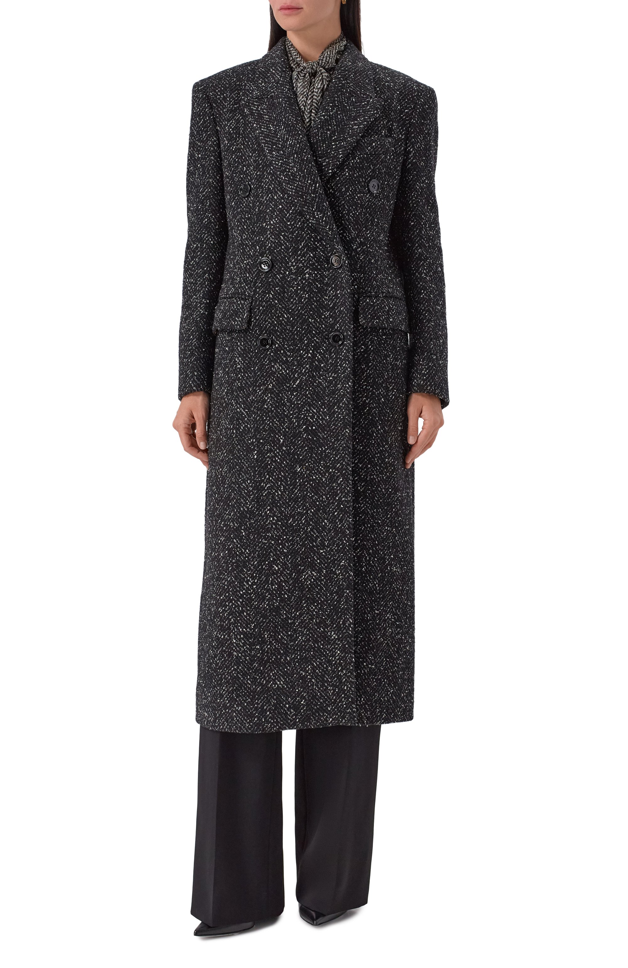 Пальто из шерсти и шелка DOLCE & GABBANA, арт. F0GHHT/FCZAD, фото 3