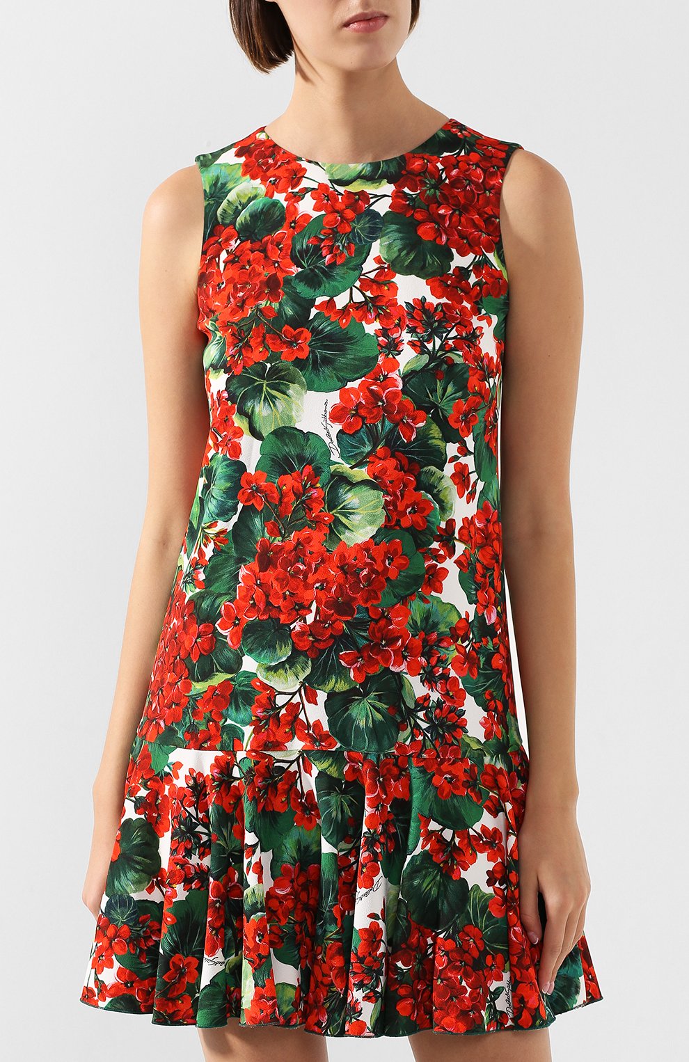 Платье с принтом DOLCE & GABBANA красного цвета по цене 196500 руб., арт. F68C2T/FSRKF, фото 3 Платье с принтом DOLCE & GABBANA, арт. F68C2T/FSRKF, фото 3
