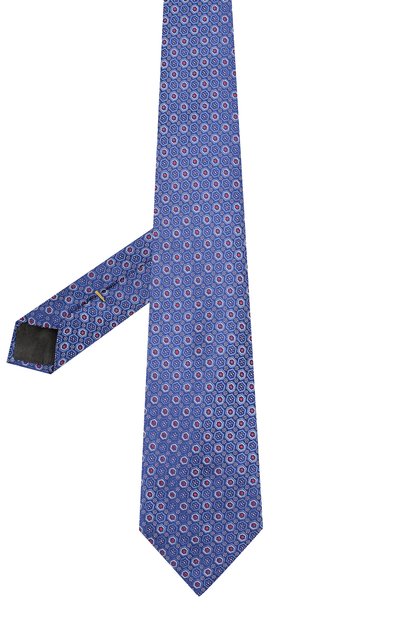 Шелковый галстук CANALI синего цвета по цене 11500 руб., арт. 18/HJ02559, фото 2 Шелковый галстук CANALI, арт. 18/HJ02559, фото 2