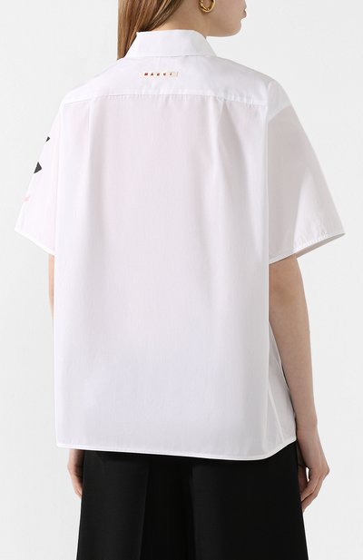 Хлопковая рубашка MARNI, арт. CAMAW49P14/SCQ73, фото 4