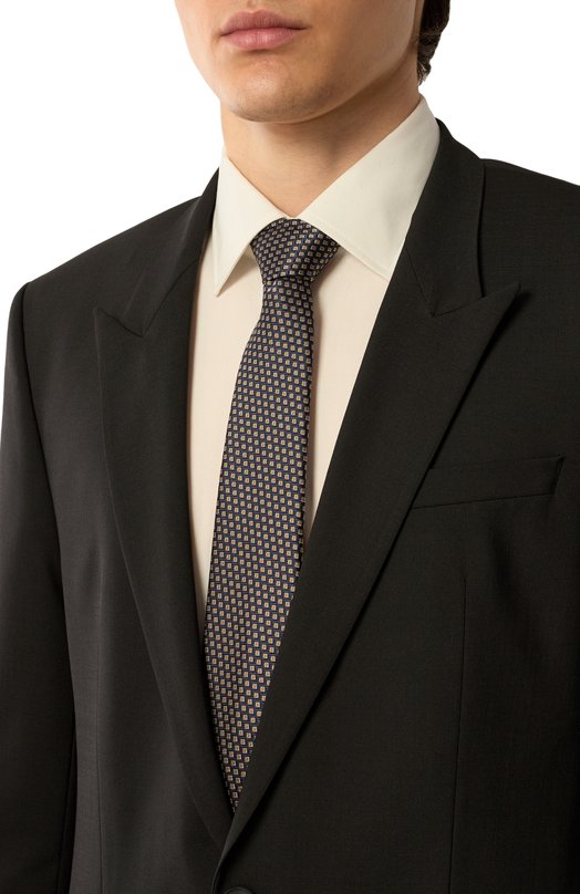 Шелковый галстук Giorgio Armani GM000800/TE13670 Бежевый  GM000800/TE13670 Фото 2