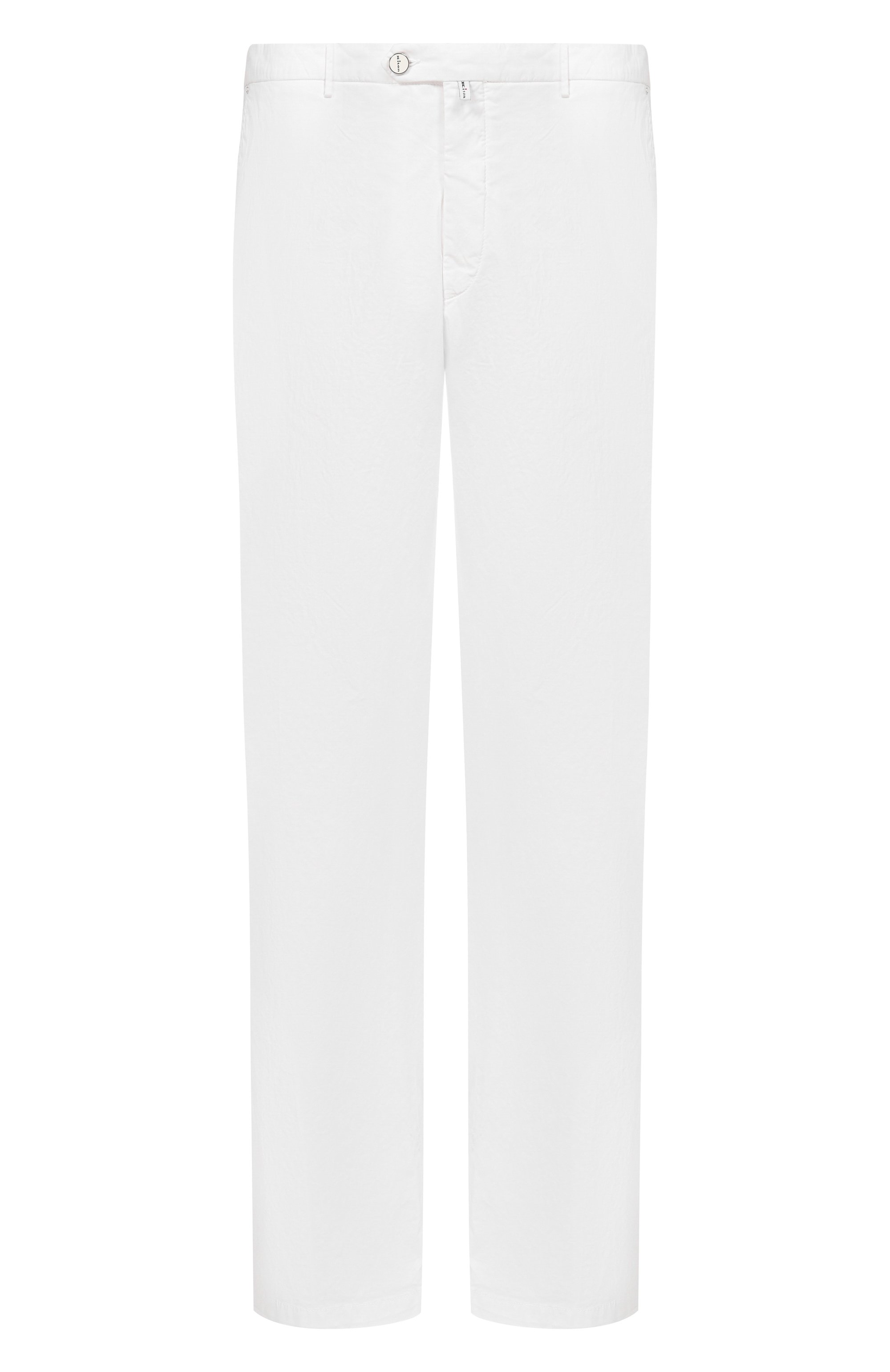 Хлопковые брюки KITON белого цвета по цене 139000 руб., арт. UFPP79LK0600H, фото 1 Хлопковые брюки KITON, арт. UFPP79LK0600H, фото 1