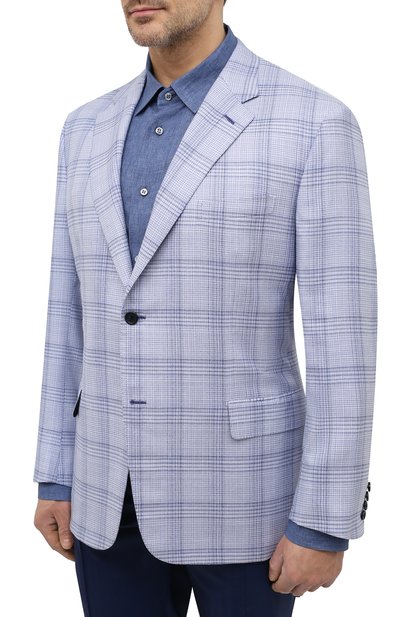 Пиджак из шерсти и шелка BRIONI голубого цвета по цене 531500 руб., арт. RGH00R/P0A7H/PARLAMENT0, фото 3 Пиджак из шерсти и шелка BRIONI, арт. RGH00R/P0A7H/PARLAMENT0, фото 3