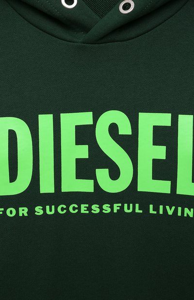 Хлопковое худи DIESEL, арт. J00094-0IAJH, фото 3