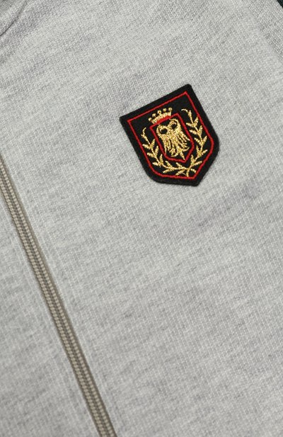 Спортивный кардиган на молнии с контрастной отделкой и нашивкой GUCCI, арт. 455141/X5H93, фото 3