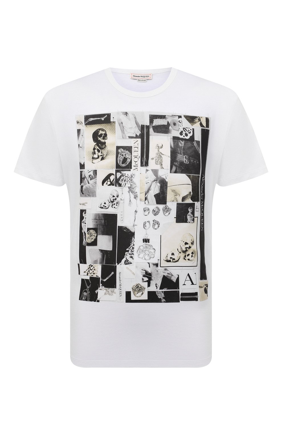 Хлопковая футболка ALEXANDER MCQUEEN белого цвета по цене 24350 руб., арт. 662589/QRZ75, фото 1 Хлопковая футболка ALEXANDER MCQUEEN, арт. 662589/QRZ75, фото 1
