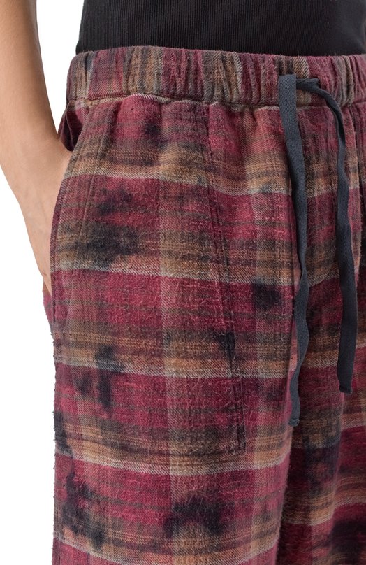 Хлопковые брюки R13 R13WR412-R655B Бордовый  R13WR412-R655B Фото 5