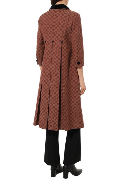 Пальто GUCCI коричневого цвета по цене 360000 руб., арт. 636946 ZAFTT, фото 4 Пальто GUCCI, арт. 636946 ZAFTT, фото 4