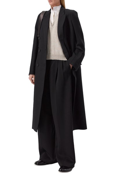 Шерстяное пальто MAISON MARGIELA черного цвета по цене 543500 руб., арт. S51AA0367/M35994, фото 2 Шерстяное пальто MAISON MARGIELA, арт. S51AA0367/M35994, фото 2