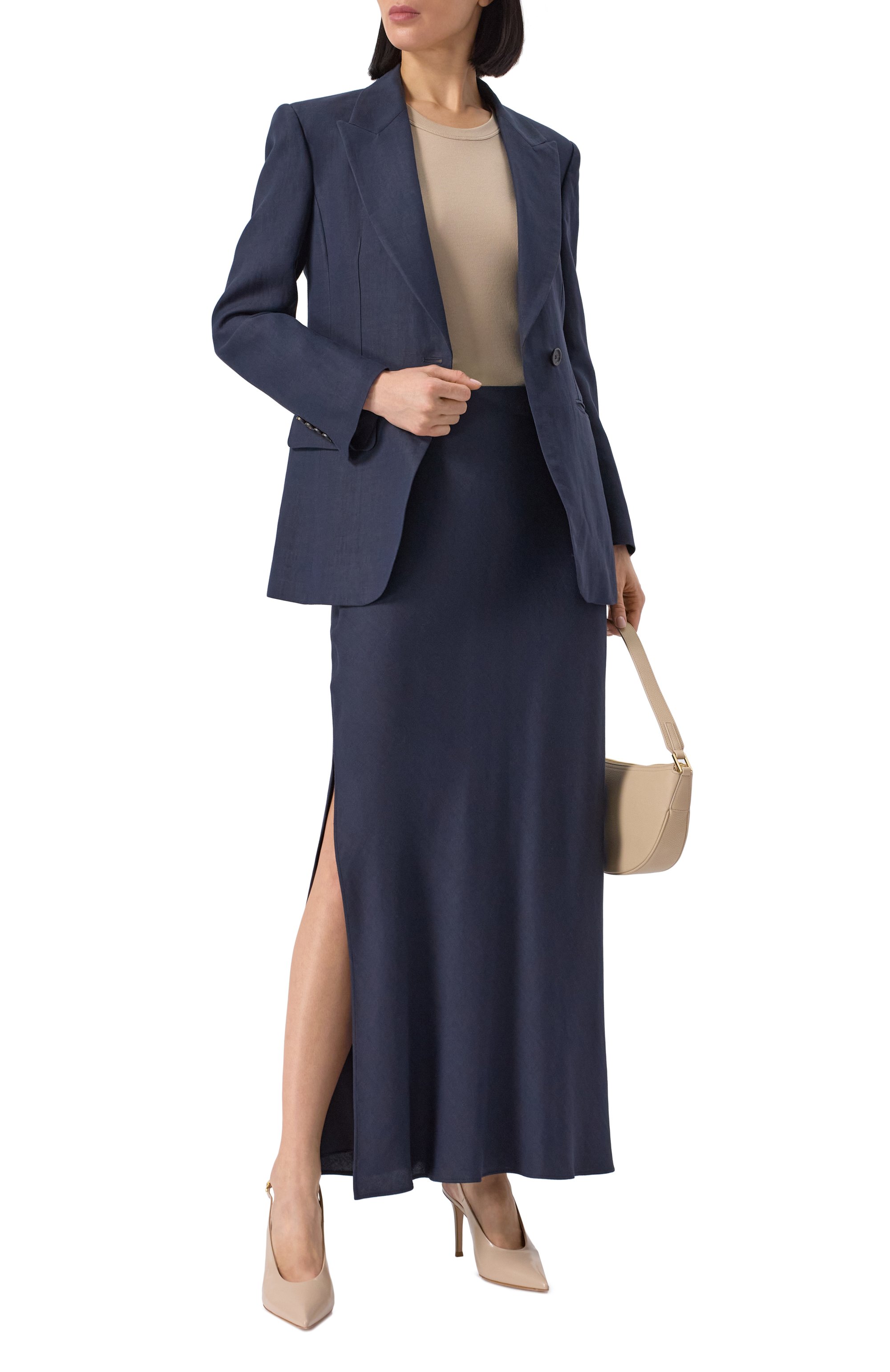 Юбка из вискозы и льна BRUNELLO CUCINELLI, арт. MH126G3396, фото 2