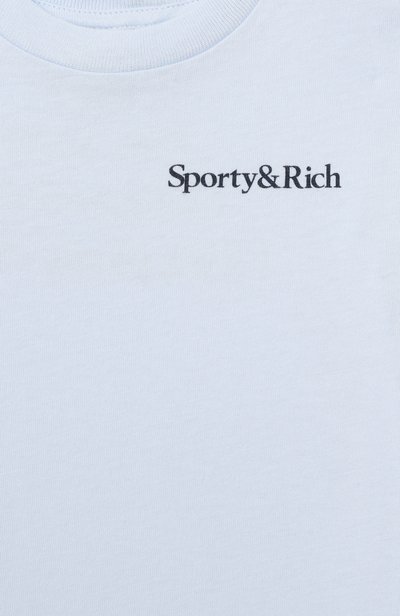 Хлопковая футболка SPORTY AND RICH, арт. T004875300BL90, фото 3