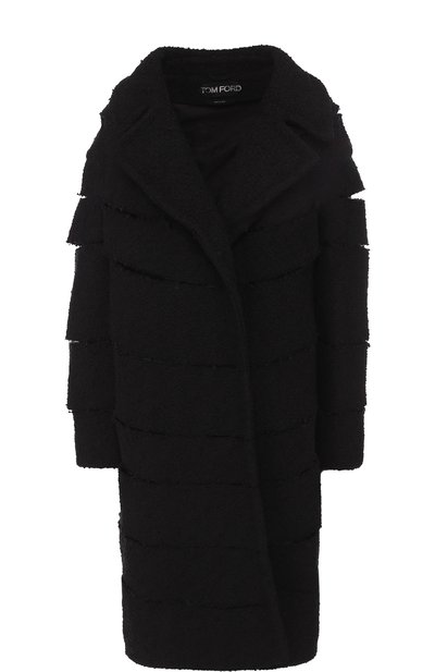 Женское однотонное пальто свободного кроя с разрезами TOM FORD, арт. CP1417-SDX002