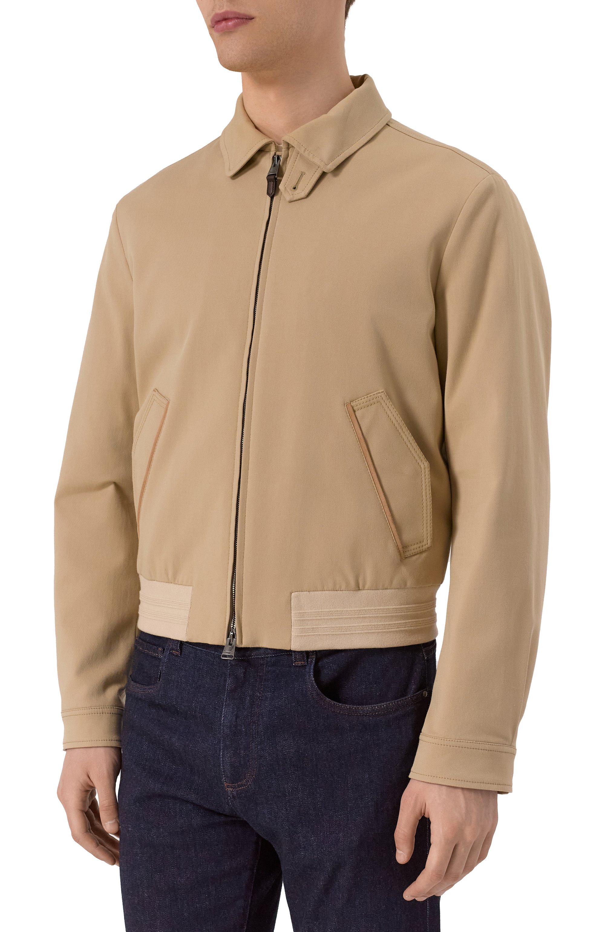 Бомбер из хлопка и лиоцелла CANALI, арт. O40962 SG03191, фото 3