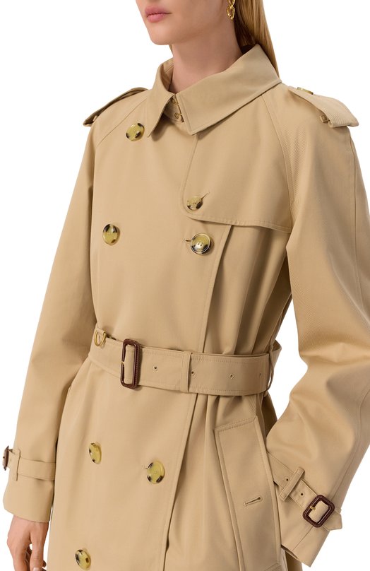 Хлопковый тренч Burberry 8079420 Бежевый  8079420 Фото 5