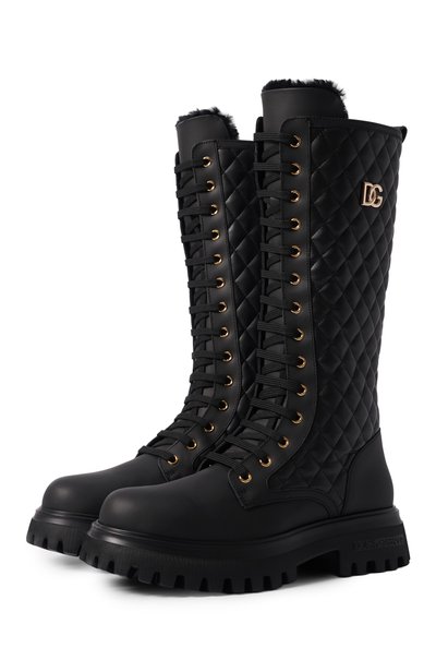 Кожаные ботинки DOLCE & GABBANA, арт. D11430/A0773_002