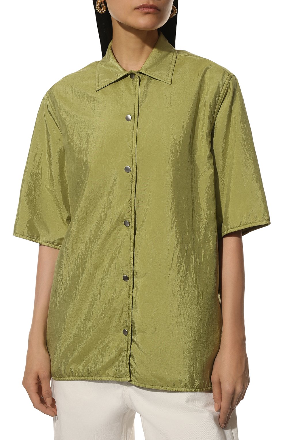 Рубашка JIL SANDER салатового цвета по цене 84050 руб., арт. JPPU600577-WU470900A, фото 3 Рубашка JIL SANDER, арт. JPPU600577-WU470900A, фото 3