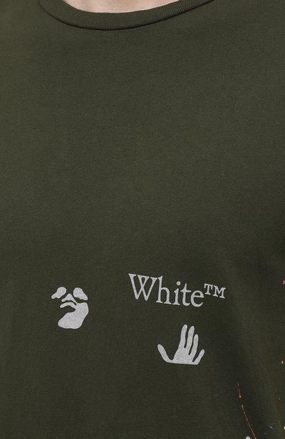 Хлопковая футболка OFF-WHITE, арт. 0MAA027S21JER002, фото 5