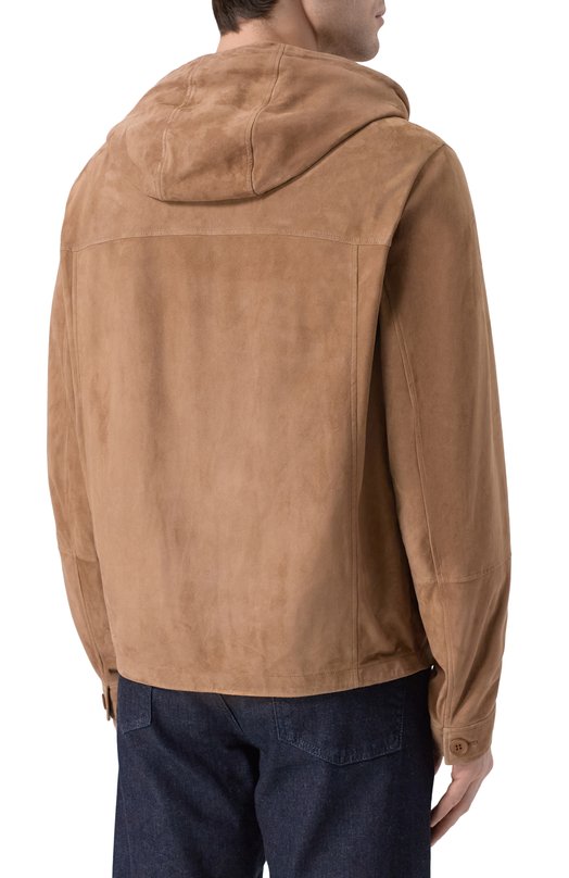 Замшевая куртка-рубашка Stefano Ricci M7J6100150/SUEJS3_001 Бежевый  M7J6100150/SUEJS3_001 Фото 4