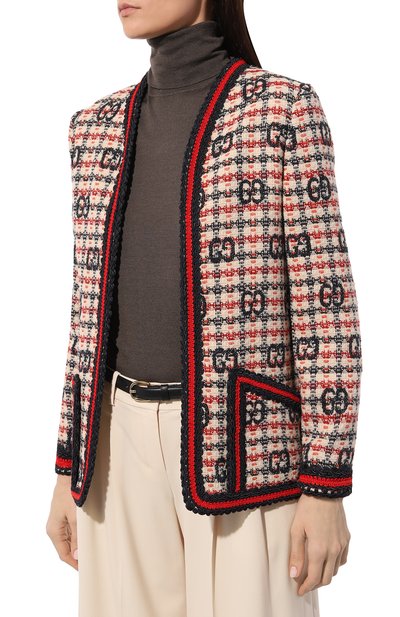 Жакет GUCCI красного цвета по цене 374400 руб., арт. 610060/ZADEH, фото 3 Жакет GUCCI, арт. 610060/ZADEH, фото 3