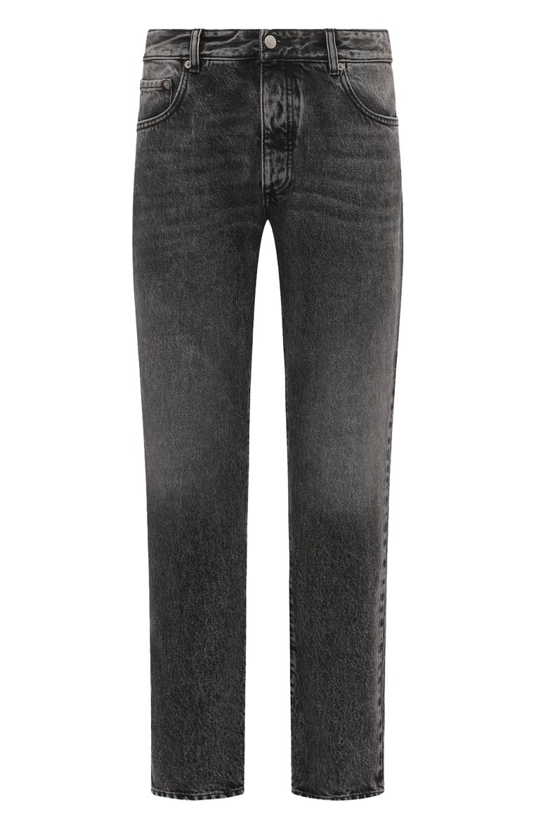 Мужские джинсы kanye ICON DENIM LA темно-серого цвета, арт. KANYE/ID8800 | Фото 1 (Длина (брюки, джинсы): Стандартные; Материал внешний: Хлопок, Деним; Кросс-КТ: Деним; Силуэт М (брюки): Прямые; Детали: Делаве; Стили: Повседневный)