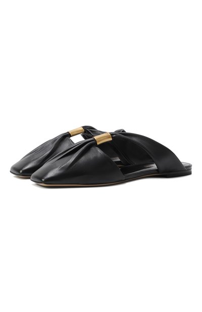 Кожаные сабо EMPORIO ARMANI черного цвета по цене 59950 руб., арт. X3R036/XF271, фото 1 Кожаные сабо EMPORIO ARMANI, арт. X3R036/XF271, фото 1