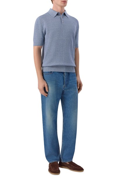 Поло изо льна и хлопка DOLCE & GABBANA, арт. GXZ02Z/JFMZU, фото 2