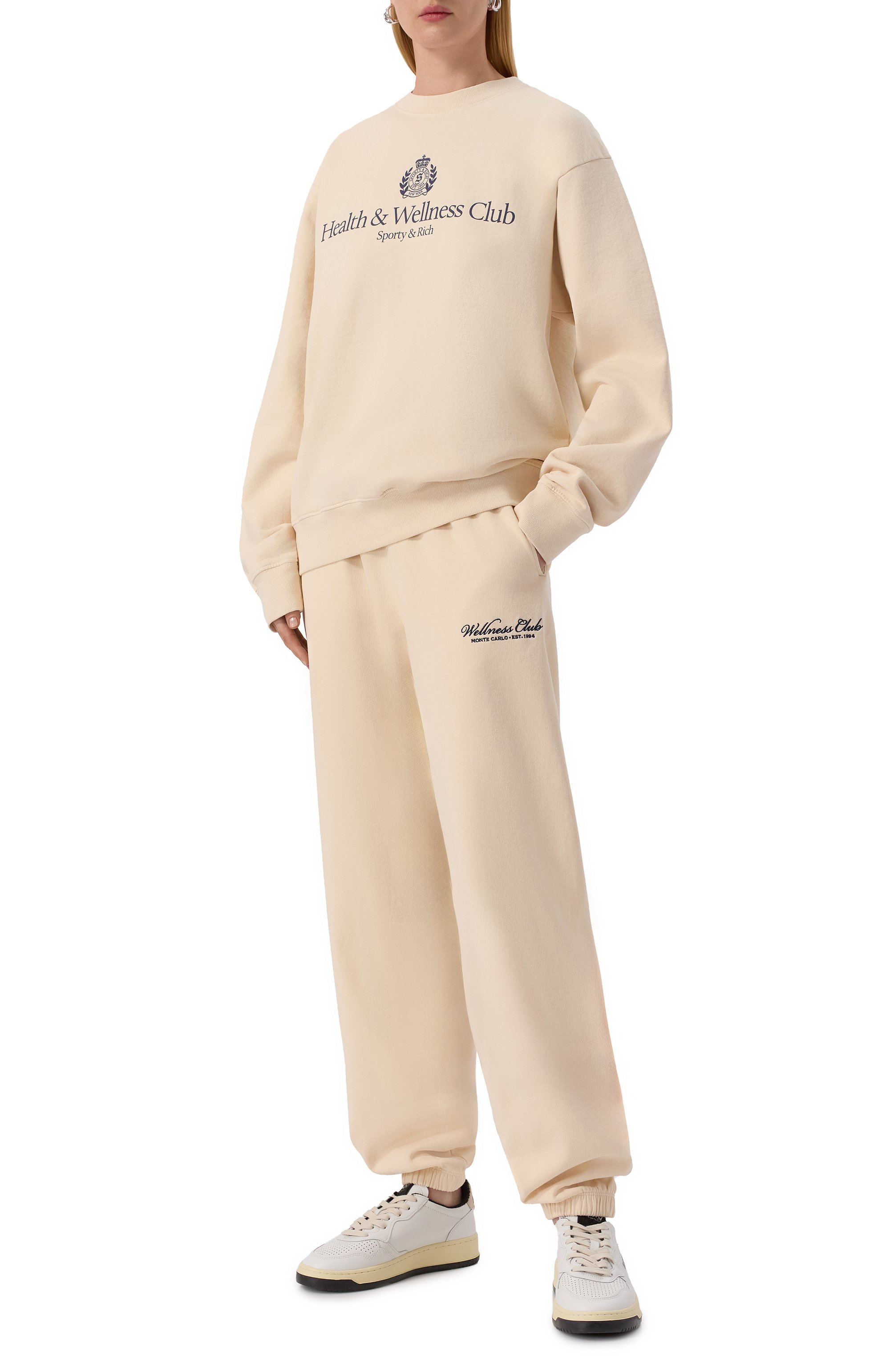 Хлопковые джоггеры SPORTY AND RICH, арт. PA036620081CR01, фото 2