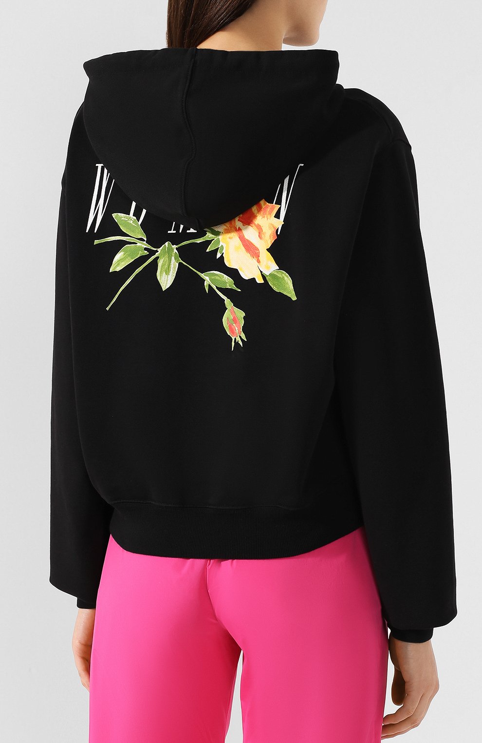 Хлопковое худи OFF-WHITE черного цвета по цене 49950 руб., арт. 0WBB016S190030601088, фото 4 Хлопковое худи OFF-WHITE, арт. 0WBB016S190030601088, фото 4
