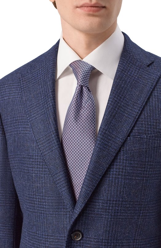 Шелковый галстук Brioni 061D00/PD466 Фиолетовый  061D00/PD466 Фото 2