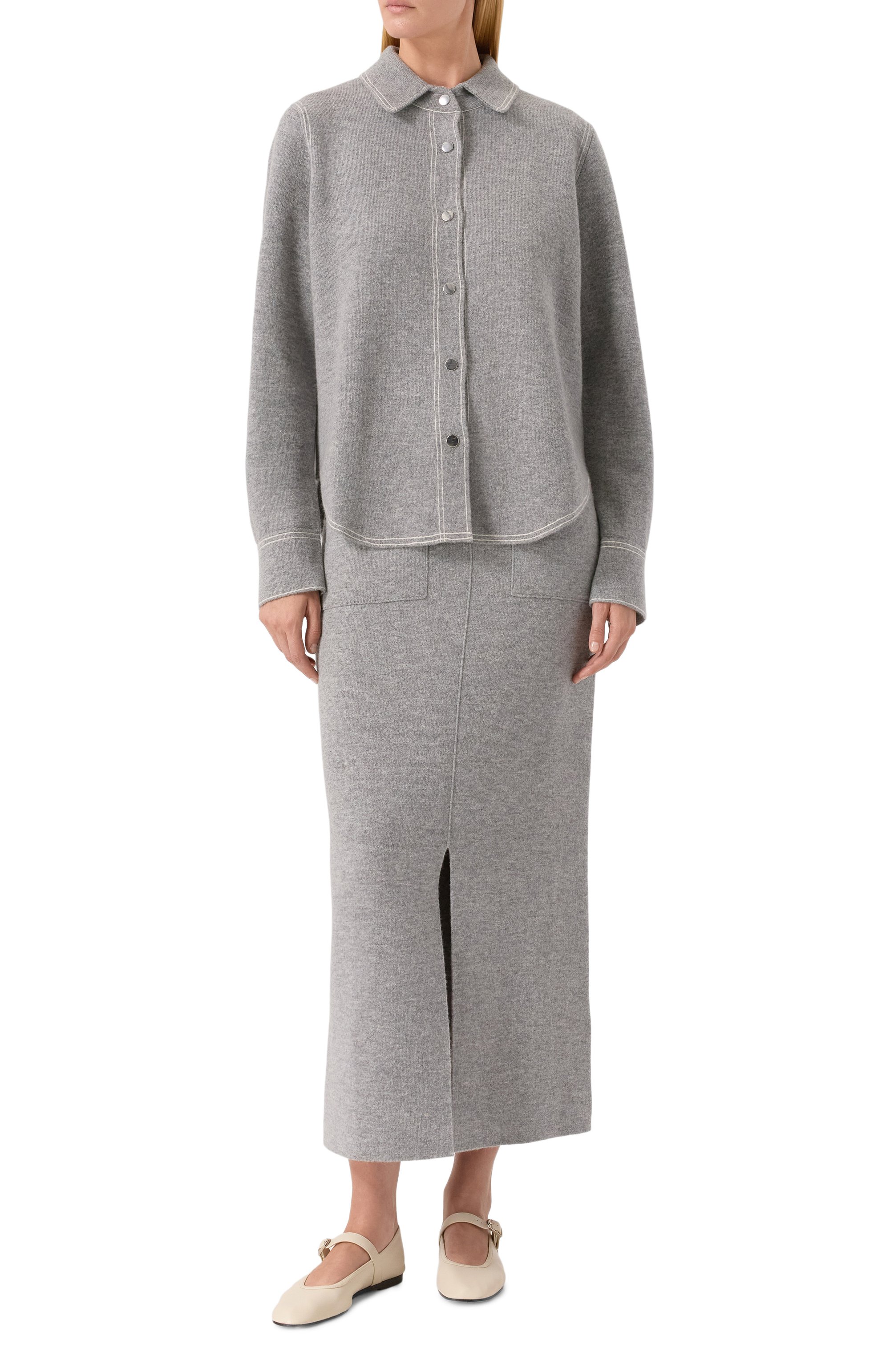 Рубашка из шерсти и кашемира ALLUDE, арт. 255/17711, фото 2