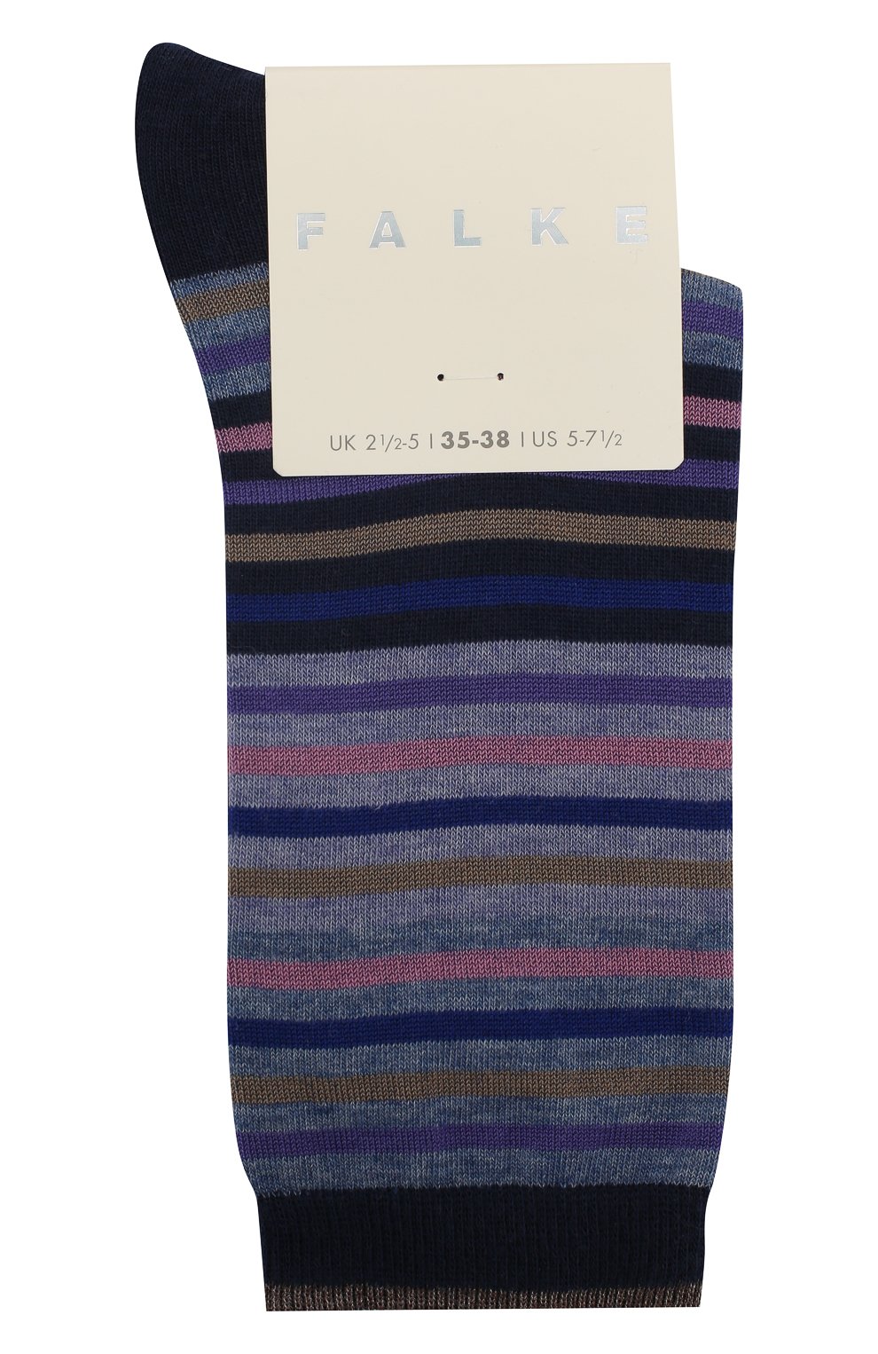 Носки profile stripe FALKE темно-синего цвета по цене 1560 руб., арт. 46325_19_, фото 1 Носки profile stripe FALKE, арт. 46325_19_, фото 1