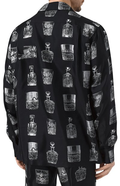 Шелковая сорочка DOLCE & GABBANA черного цвета по цене 196500 руб., арт. G5IF1T/HI1V0, фото 4 Шелковая сорочка DOLCE & GABBANA, арт. G5IF1T/HI1V0, фото 4
