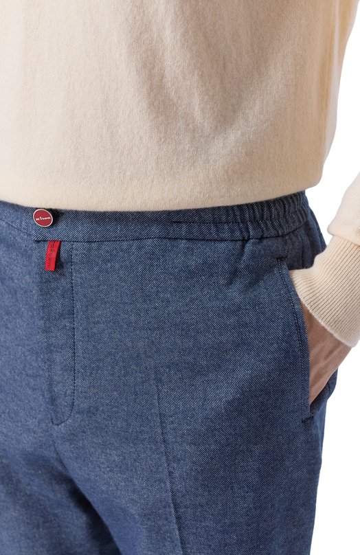 Брюки из хлопка и шерсти Kiton UPLACRK0131H05 Синий  UPLACRK0131H05 Фото 5
