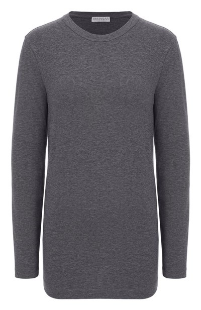 Женская хлопковый лонгслив BRUNELLO CUCINELLI, арт. MPT18B0107