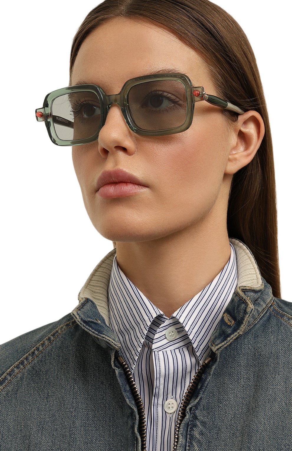 Солнцезащитные очки KUB0RAUM зеленого цвета по цене 71750 руб., арт. P2 FG GREY1, фото 2 Солнцезащитные очки KUB0RAUM, арт. P2 FG GREY1, фото 2