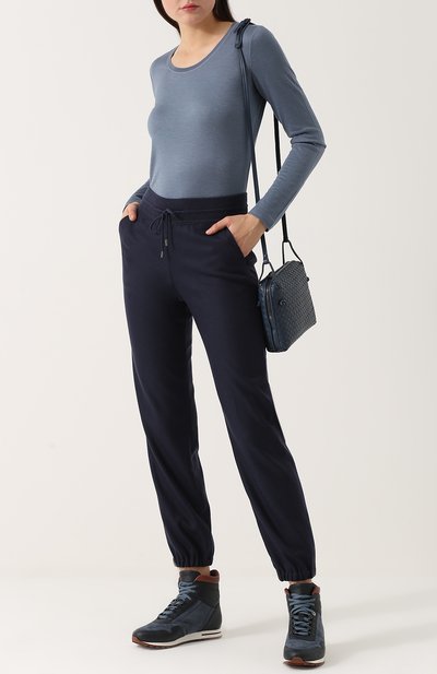 Высокие комбинированные кроссовки на шнуровке LORO PIANA, арт. FAG3629, фото 2