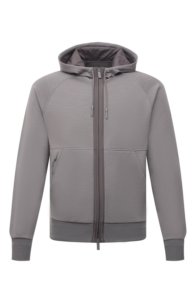 Мужской толстовка ZEGNA серого цвета, арт. UY564/815 | Фото 1 (Рукава: Длинные; Длина (для топов): Стандартные; Материал внешний: Хлопок, Шерсть, Синтетический материал; Мужское Кросс-КТ: Толстовка-одежда; Стили: Спорт-шик; Региональные ограничения белый список (Axapta Mercury): RU; Драгоценные камни: Проставлено; Материал сплава: Проставлено)