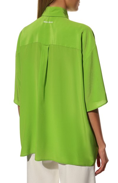 Шелковая рубашка MIU MIU, арт. MK1630-102-F0225, фото 4