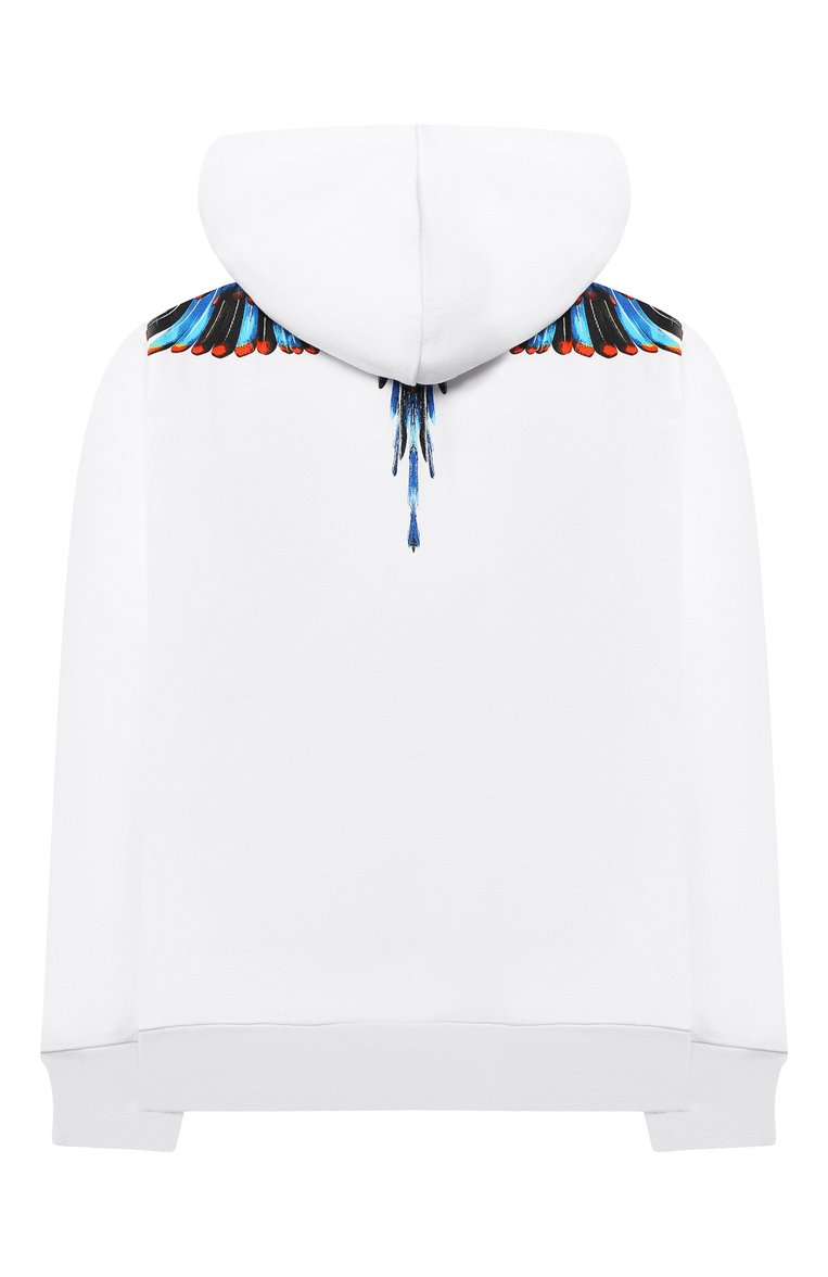 Детский хлопковая толстовка MARCELO BURLON KIDS OF MILAN белого цвета, арт. CBBE001F21FLE005 | Фото 2 (Материал внешний: Хлопок; Рукава: Длинные; Мальчики Кросс-КТ: Толстовка-одежда; Драгоценные камни: Проставлено; Материал сплава: Проставлено; Ростовка одежда: 10 - 11 лет | 140 - 146см, 6 лет | 116 см, 8 лет | 128 см)