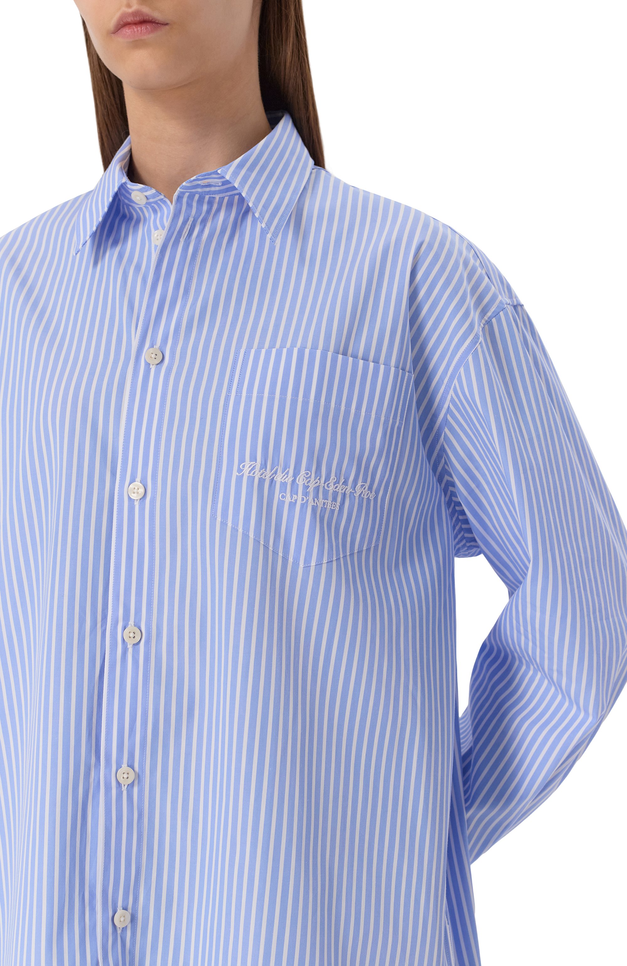 Хлопковая рубашка sporty & rich x hotel du cap-eden-roc SPORTY AND RICH, арт. SI00760673ST61, фото 5