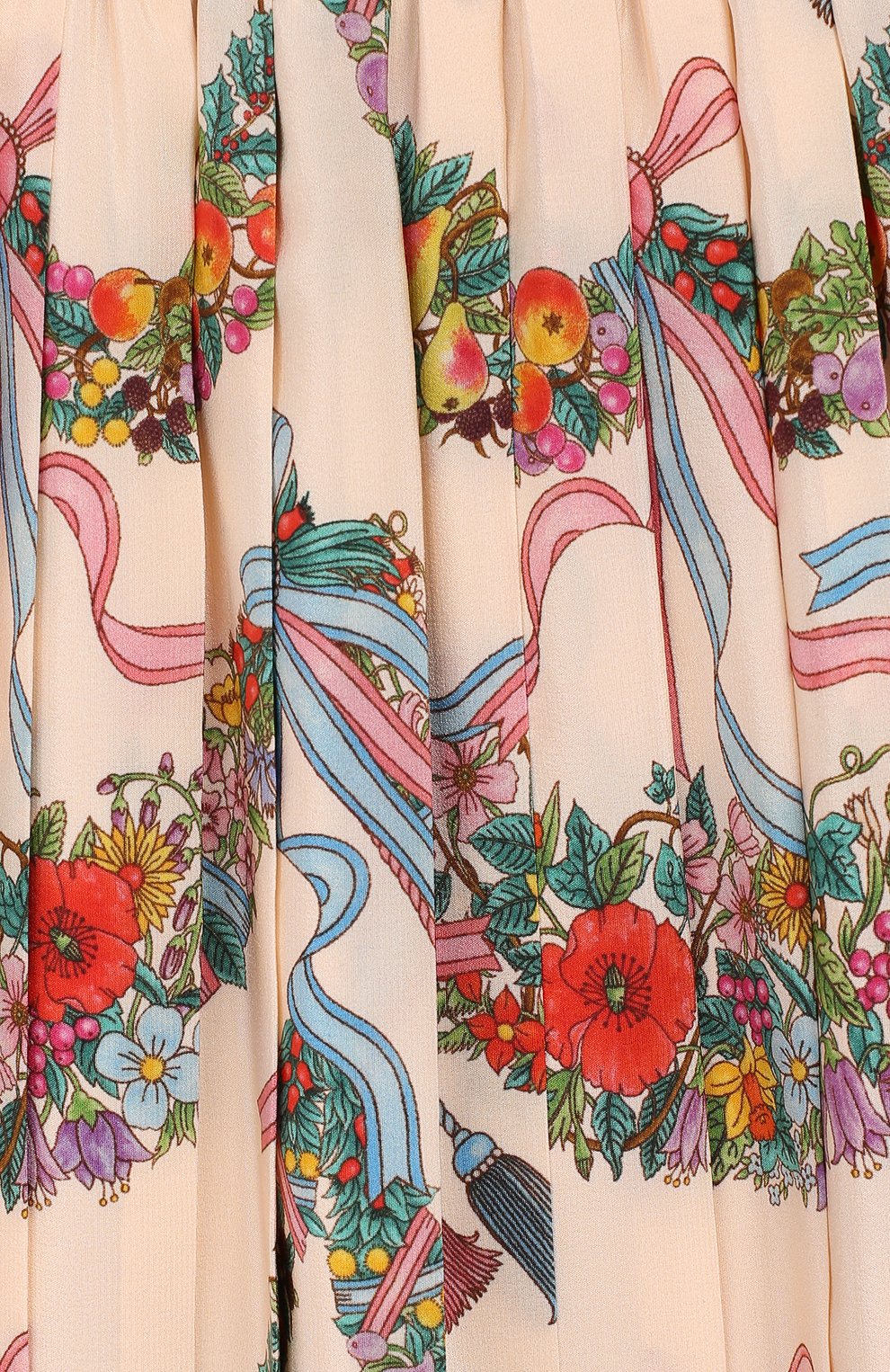 Плиссированная юбка из шелка GUCCI, арт. 554401/ZAAVV, фото 3