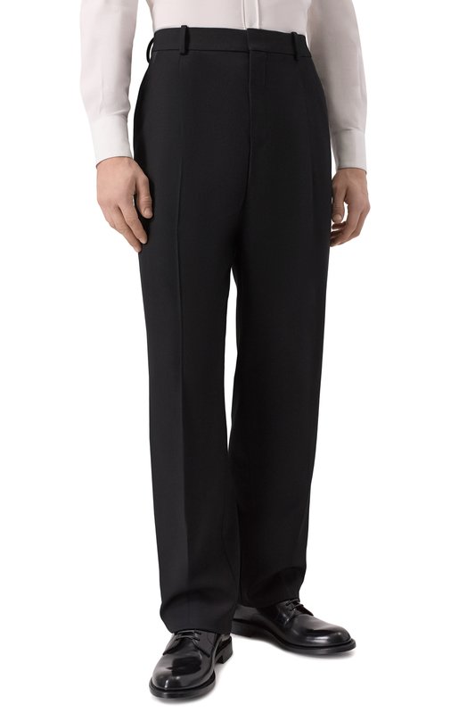 Шерстяные брюки Saint Laurent 821988/Y512W Чёрный  821988/Y512W Фото 3