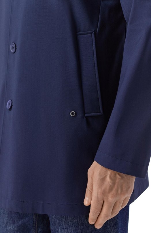 Шерстяной плащ Stefano Ricci MDJ6100280/5612_001 Синий  MDJ6100280/5612_001 Фото 5