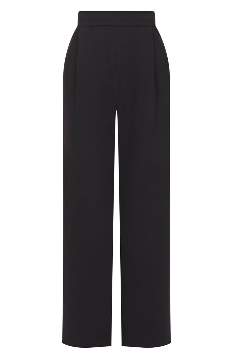 Женские хлопковые брюки DRIES VAN NOTEN черного цвета, арт. 251-011107-1610 | Фото 1 (Длина (брюки, джинсы): Удлиненные; Материал внешний: Хлопок; Силуэт Ж (брюки и джинсы): Широкие; Женское Кросс-КТ: Брюки-одежда; Стили: Минимализм; Автоматизация состава: Проставлено; Автоматизация ТО: Проставлено)